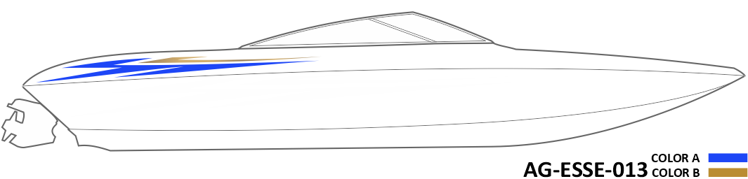 AG-ESSE-013 - Essential Series 2 Color Vinyl Boat Graphics Kit