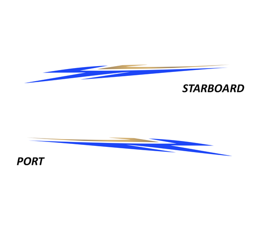 AG-ESSE-013 - Essential Series 2 Color Vinyl Boat Graphics Kit