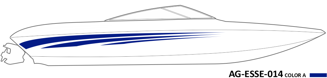 AG-ESSE-014 - Essential Series 1 Color Vinyl Boat Graphics Kit