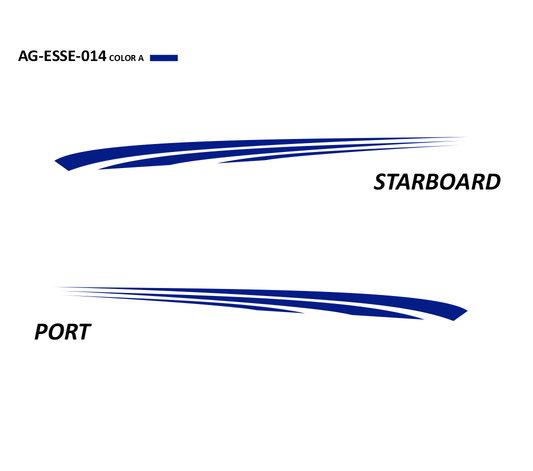 AG-ESSE-014 - Essential Series 1 Color Vinyl Boat Graphics Kit