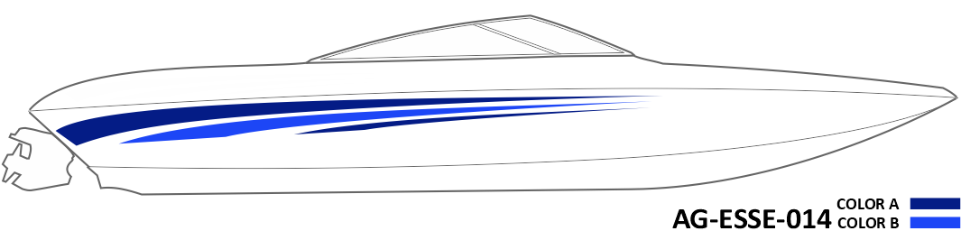 AG-ESSE-014 - Essential Series 2 Color Vinyl Boat Graphics Kit