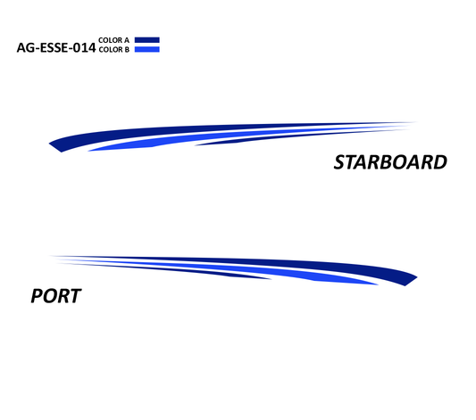AG-ESSE-014 - Essential Series 2 Color Vinyl Boat Graphics Kit