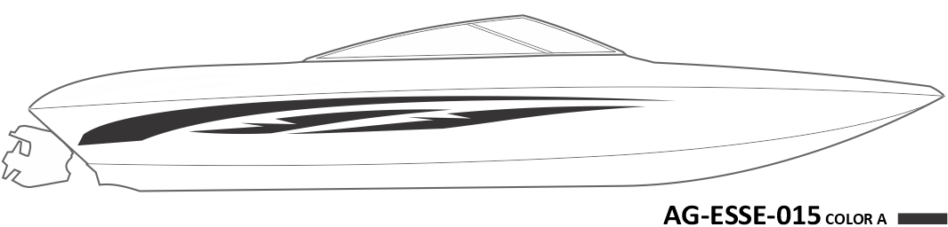 AG-ESSE-015 - Essential Series 1 Color Vinyl Boat Graphics Kit