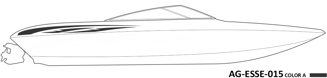 AG-ESSE-015 - Essential Series 1 Color Vinyl Boat Graphics Kit