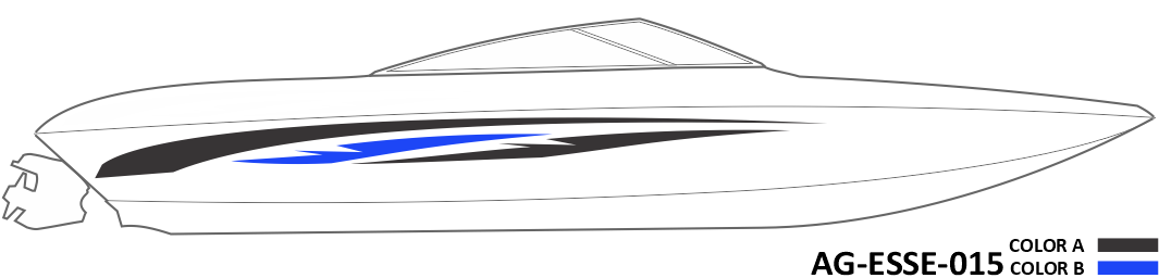 AG-ESSE-015 - Essential Series 2 Color Vinyl Boat Graphics Kit