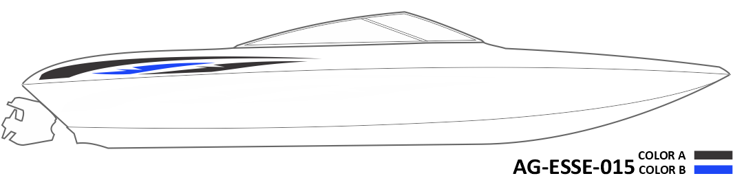 AG-ESSE-015 - Essential Series 2 Color Vinyl Boat Graphics Kit