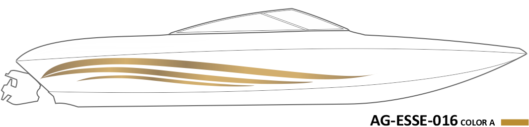 AG-ESSE-016 - Essential Series 1 Color Vinyl Boat Graphics Kit