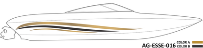 AG-ESSE-016 - Essential Series 2 Color Vinyl Boat Graphics Kit