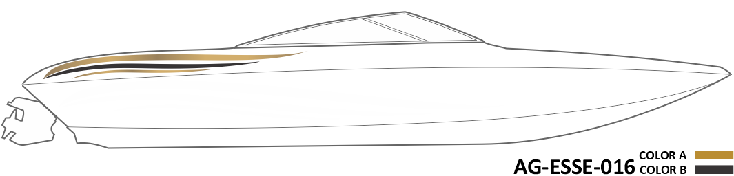 AG-ESSE-016 - Essential Series 2 Color Vinyl Boat Graphics Kit