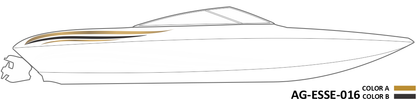AG-ESSE-016 - Essential Series 2 Color Vinyl Boat Graphics Kit