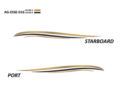 AG-ESSE-016 - Essential Series 2 Color Vinyl Boat Graphics Kit