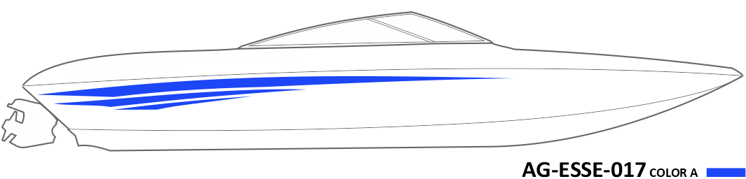 AG-ESSE-017 - Essential Series 1 Color Vinyl Boat Graphics Kit
