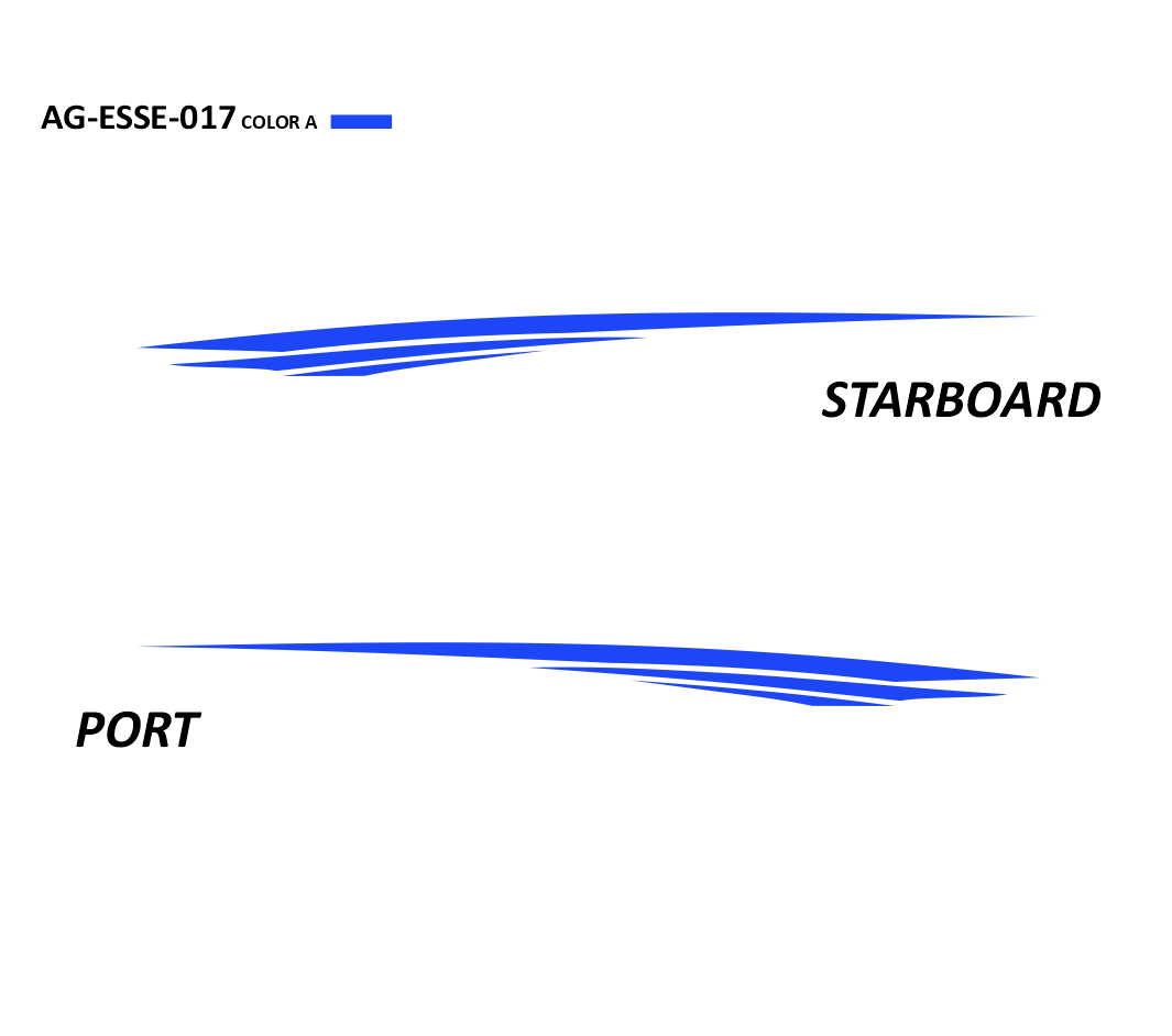AG-ESSE-017 - Essential Series 1 Color Vinyl Boat Graphics Kit