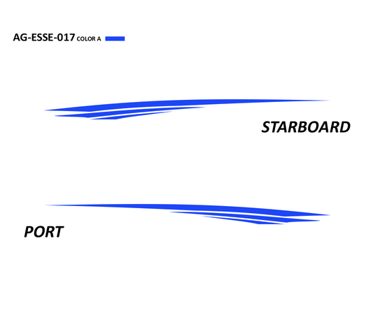 AG-ESSE-017 - Essential Series 1 Color Vinyl Boat Graphics Kit