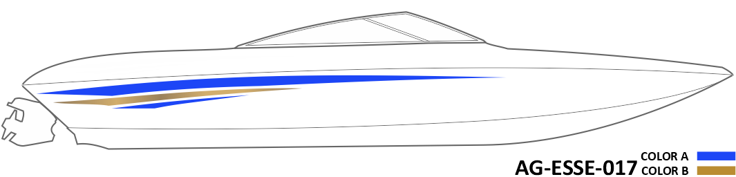 AG-ESSE-017 - Essential Series 2 Color Vinyl Boat Graphics Kit