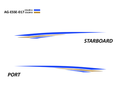 AG-ESSE-017 - Essential Series 2 Color Vinyl Boat Graphics Kit