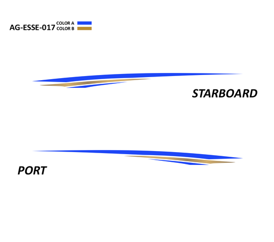 AG-ESSE-017 - Essential Series 2 Color Vinyl Boat Graphics Kit