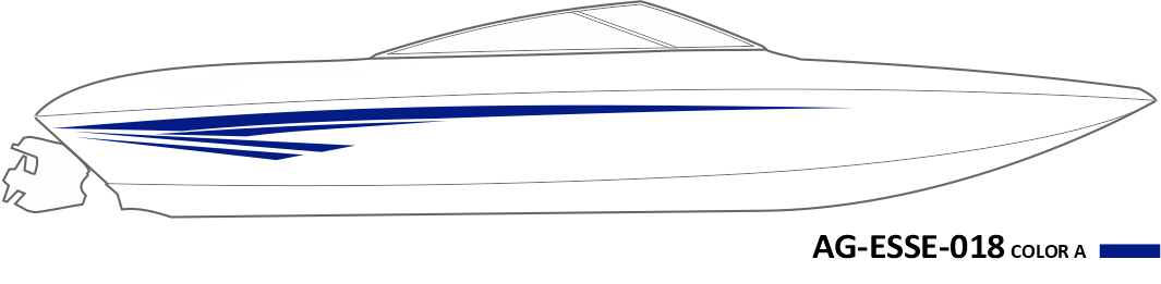 AG-ESSE-018 - Essential Series 1 Color Vinyl Boat Graphics Kit