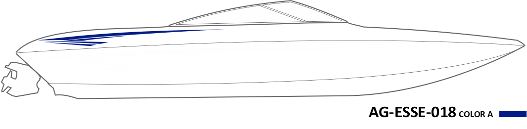 AG-ESSE-018 - Essential Series 1 Color Vinyl Boat Graphics Kit