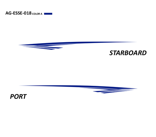 AG-ESSE-018 - Essential Series 1 Color Vinyl Boat Graphics Kit