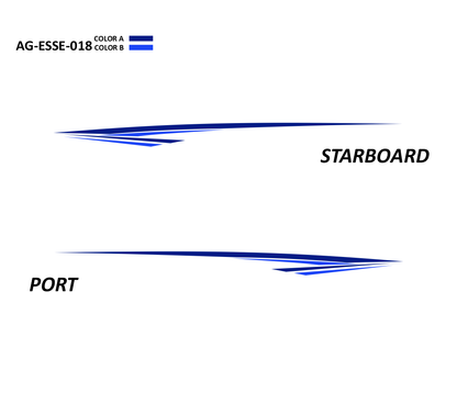 AG-ESSE-018 - Essential Series 2 Color Vinyl Boat Graphics Kit