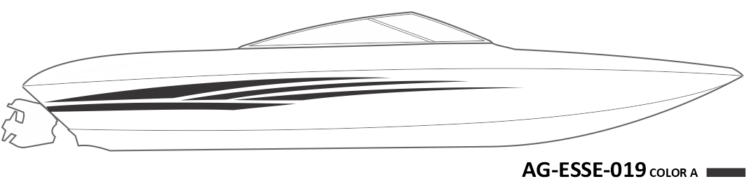 AG-ESSE-019 - Essential Series 1 Color Vinyl Boat Graphics Kit