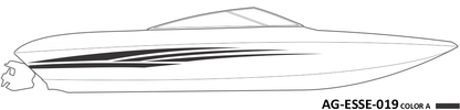 AG-ESSE-019 - Essential Series 1 Color Vinyl Boat Graphics Kit