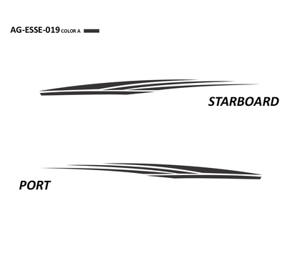 AG-ESSE-019 - Essential Series 1 Color Vinyl Boat Graphics Kit