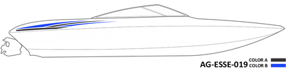 AG-ESSE-019 - Essential Series 2 Color Vinyl Boat Graphics Kit
