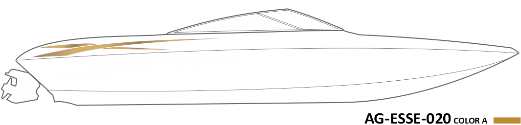 AG-ESSE-020 - Essential Series 1 Color Vinyl Boat Graphics Kit