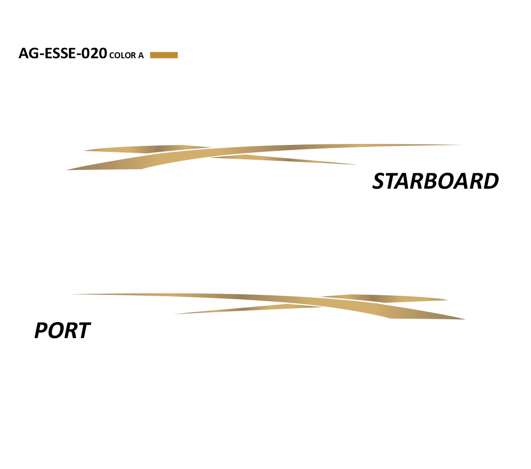 AG-ESSE-020 - Essential Series 1 Color Vinyl Boat Graphics Kit
