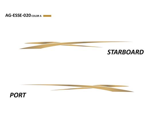 AG-ESSE-020 - Essential Series 1 Color Vinyl Boat Graphics Kit