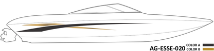 AG-ESSE-020 - Essential Series 2 Color Vinyl Boat Graphics Kit