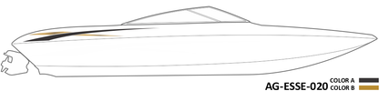AG-ESSE-020 - Essential Series 2 Color Vinyl Boat Graphics Kit