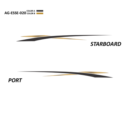 AG-ESSE-020 - Essential Series 2 Color Vinyl Boat Graphics Kit