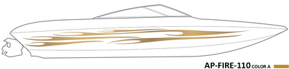 AP-FIRE-110 - Firestorm Series 1 Color Vinyl Boat Graphics Kit