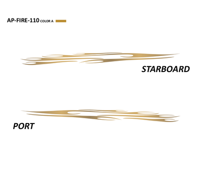 AP-FIRE-110 - Firestorm Series 1 Color Vinyl Boat Graphics Kit