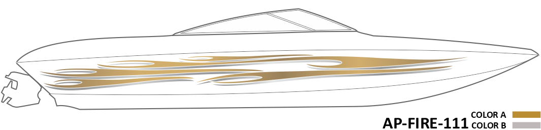 AP-FIRE-111 - Firestorm Series 2 Color Vinyl Boat Graphics Kit