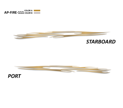 AP-FIRE-111 - Firestorm Series 2 Color Vinyl Boat Graphics Kit