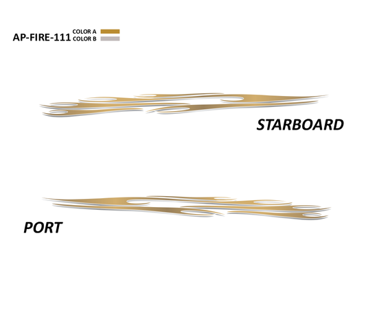 AP-FIRE-111 - Firestorm Series 2 Color Vinyl Boat Graphics Kit