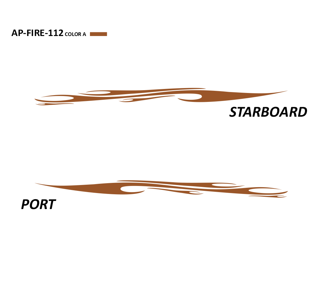 AP-FIRE-112 - Firestorm Series 1 Color Vinyl Boat Graphics Kit