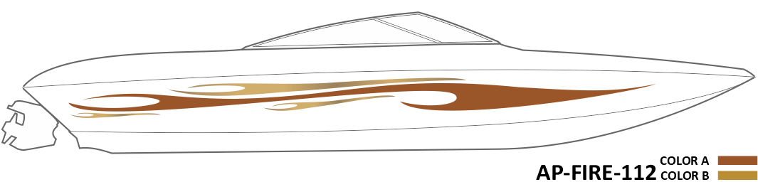 AP-FIRE-112 - Firestorm Series 2 Color Vinyl Boat Graphics Kit