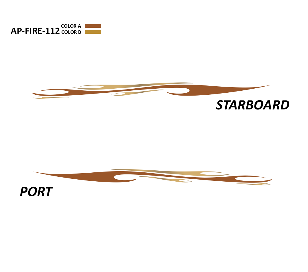 AP-FIRE-112 - Firestorm Series 2 Color Vinyl Boat Graphics Kit