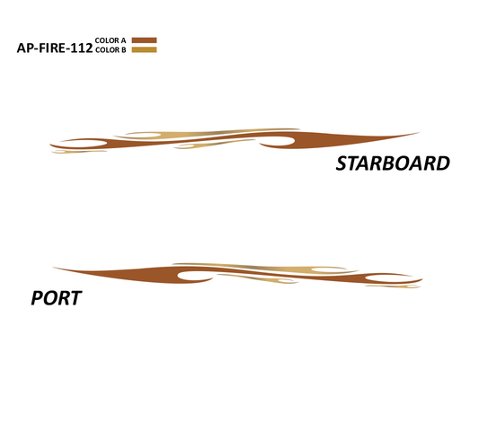 AP-FIRE-112 - Firestorm Series 2 Color Vinyl Boat Graphics Kit