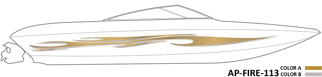 AP-FIRE-113 - Firestorm Series 2 Color Vinyl Boat Graphics Kit