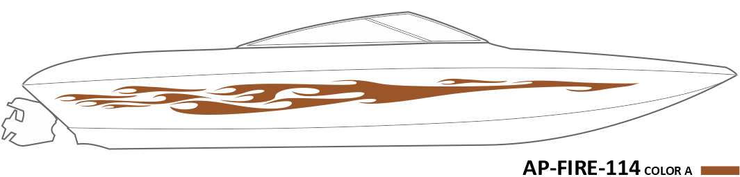 AP-FIRE-114 - Firestorm Series 1 Color Vinyl Boat Graphics Kit