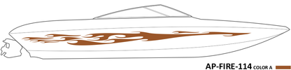 AP-FIRE-114 - Firestorm Series 1 Color Vinyl Boat Graphics Kit
