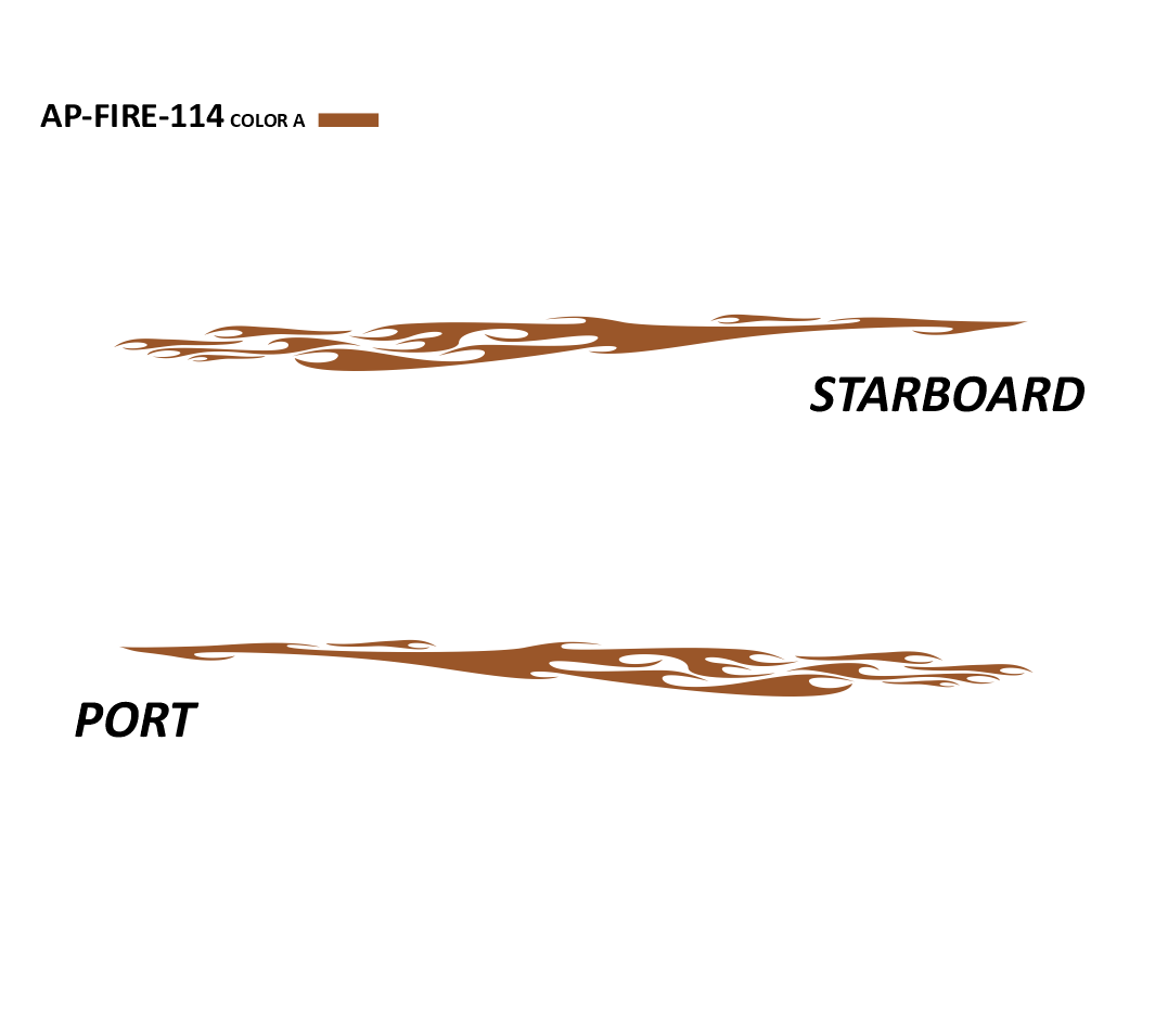AP-FIRE-114 - Firestorm Series 1 Color Vinyl Boat Graphics Kit