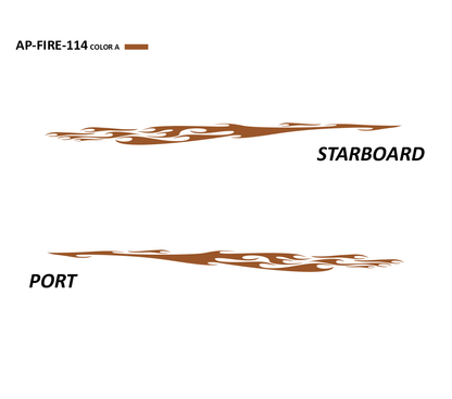 AP-FIRE-114 - Firestorm Series 1 Color Vinyl Boat Graphics Kit