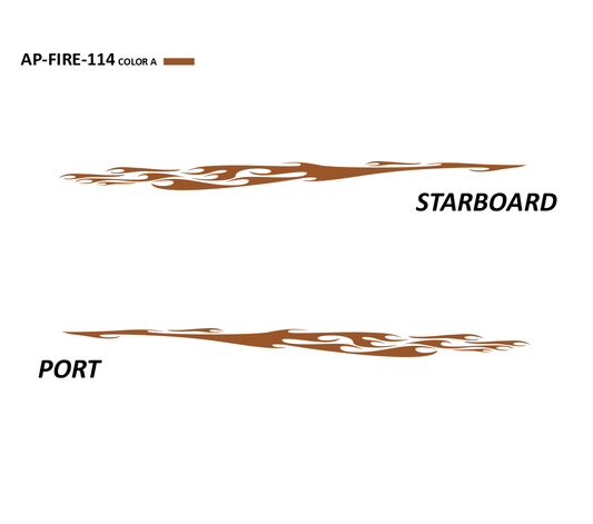 AP-FIRE-114 - Firestorm Series 1 Color Vinyl Boat Graphics Kit